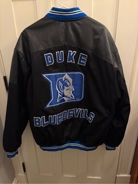 Duke Blue Devils Men's Black & Royal Blue Varsity Jacket